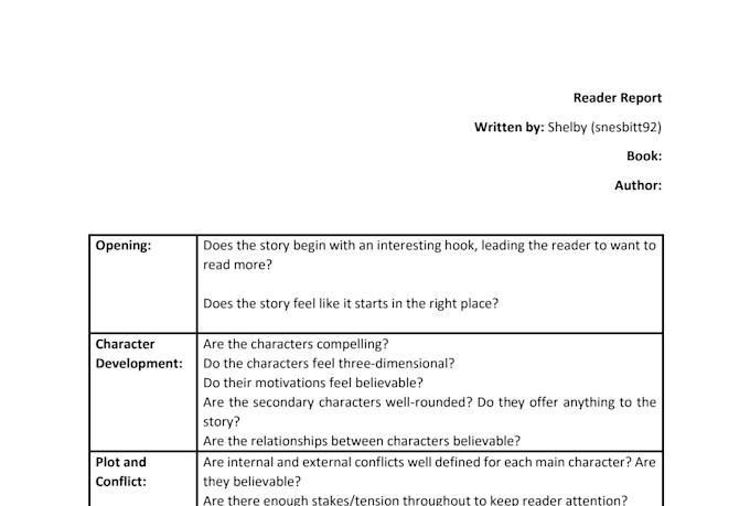 beta read your fiction novel